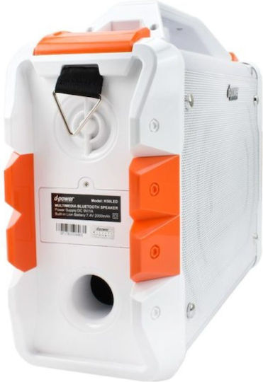d-power Karaoke-Lautsprecher mit Kabellosem Mikrofon und Lichteffekten K50-LED Weiß