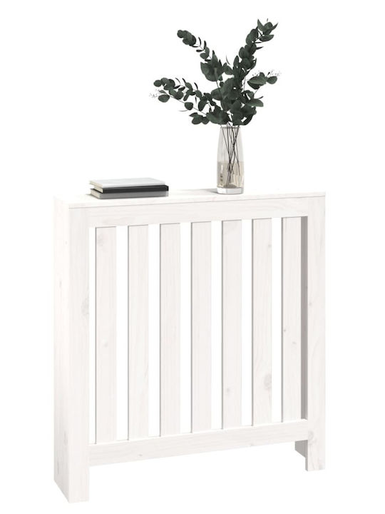 vidaXL Husă Pentru Radiator Din Lemn Masiv Alb 79.5x19x84cm