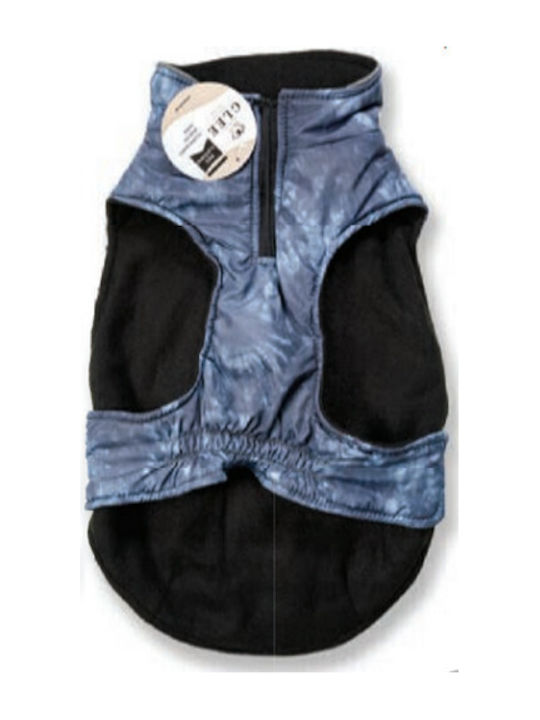 Glee Tie-Dye Blue Waterproof Dog Coat with 30cm Back Length