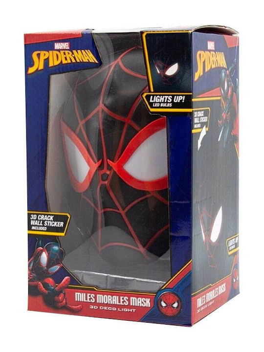 3DLightFX Kids Wall Light Led Spider Man Miles Morales