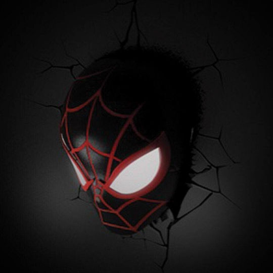3DLightFX Παιδικό Φωτιστικό Τοίχου Led Spider Man Miles Morales