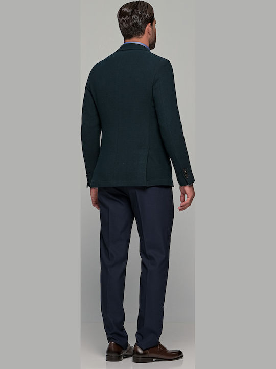 Men's Winter Suit Jacket Slim Fit Green