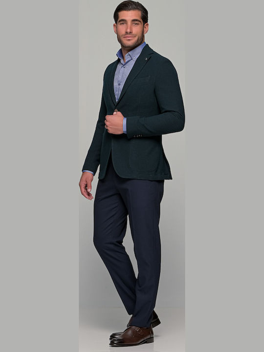 Men's Winter Suit Jacket Slim Fit Green