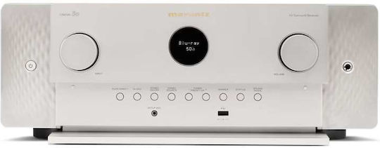 Marantz Cinema 60 DAB Home Cinema Receiver 4K/8K 7 Channels 100W/8Ω 140W/6Ω with HDR and Dolby Atmos Silver