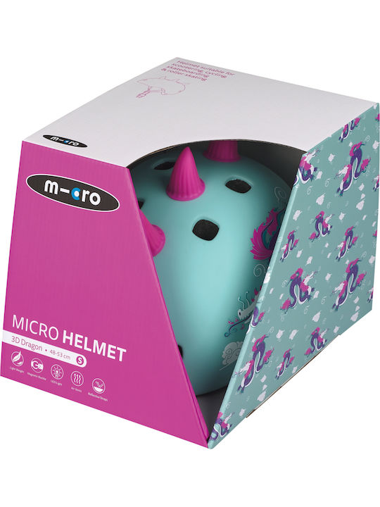 Micro Micro 3D Dragon Kids' Helmet for City Bike Green
