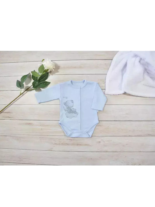 Jukki Angel Bear Baby-Strampler mit Kappe Hellblau 5Stücke