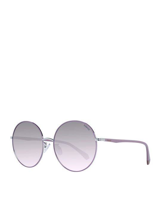 Polaroid Damenteil Sonnenbrillen mit Rosa Metallisch Rahmen und Gray Verlaufsfarbe Polarisiert Gläser PLD4105/G/S KTS/WJ