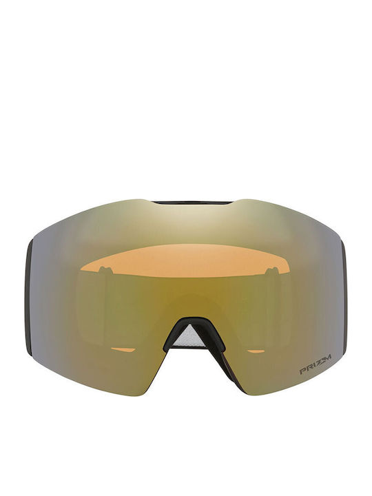 Oakley Fall Line Μάσκα Σκι & Snowboard Ενηλίκων Μαύρη με Φακό Καθρέπτη σε Πορτοκαλί Χρώμα