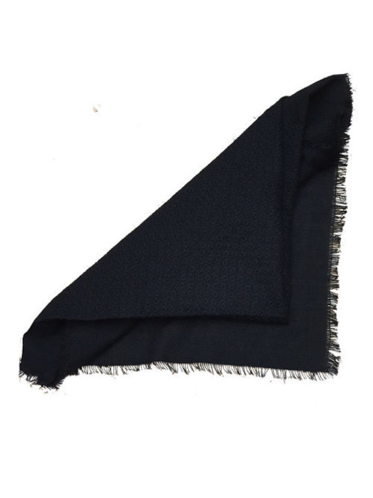 Klassischer Damenschal für Kopf oder Hals Gestricktes Quadrat 73cm Schwarz