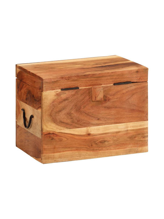 vidaXL Wooden Decorative Trunk Brown 39x28x31cm
