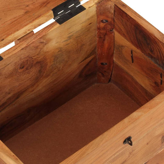 vidaXL Wooden Decorative Trunk Brown 39x28x31cm