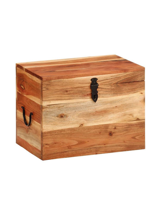 vidaXL Wooden Decorative Trunk Brown 39x28x31cm