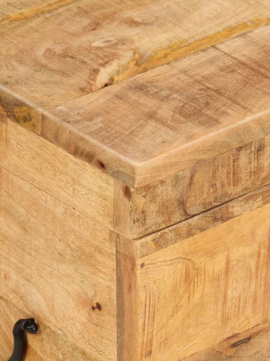 vidaXL Wooden Decorative Trunk Beige 39x28x31cm