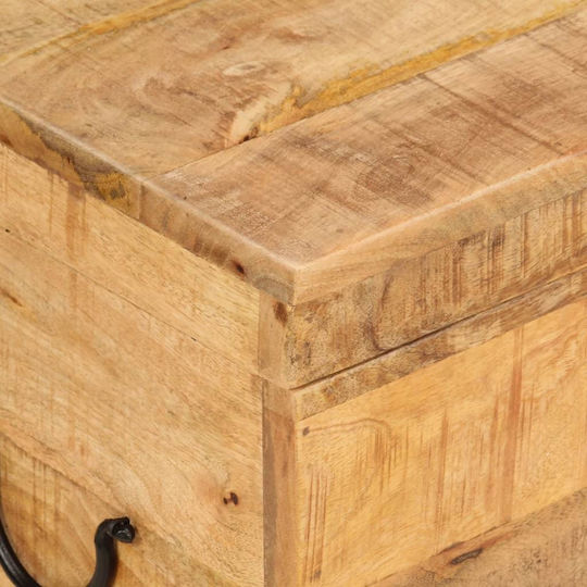 vidaXL Διακοσμητικό Μπαούλο Ξύλινο Μπεζ 39x28x31εκ.