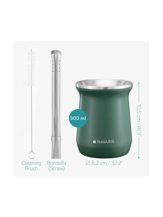 Navaris Yerba Metallic Cup Green 300ml
