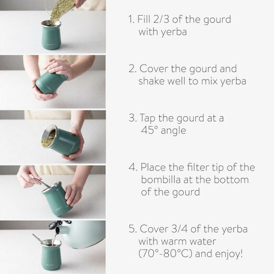 Navaris Yerba Metallic Cup Green 300ml