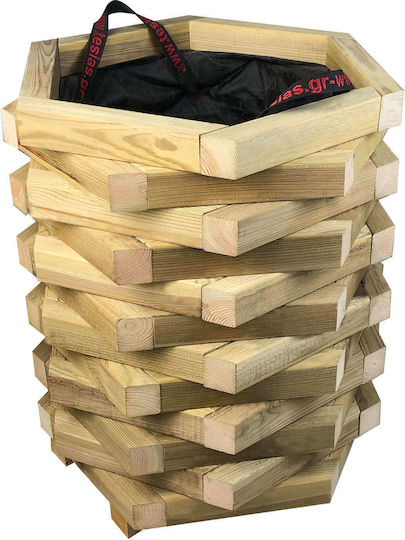 Tesias Pot Wooden 52x45x60cm.