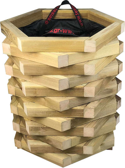 Tesias Pot Wooden 52x45x60cm.