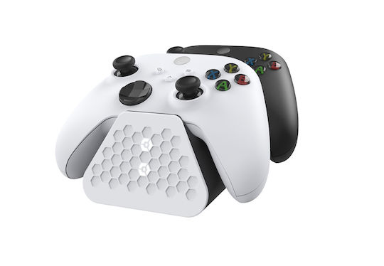 Gioteck Duo Charging Stand Зарядна станция за 2 контролера XBOX Един / Xbox Series X/S - Xbox Серия X/S с LED осветление Черно / бяло