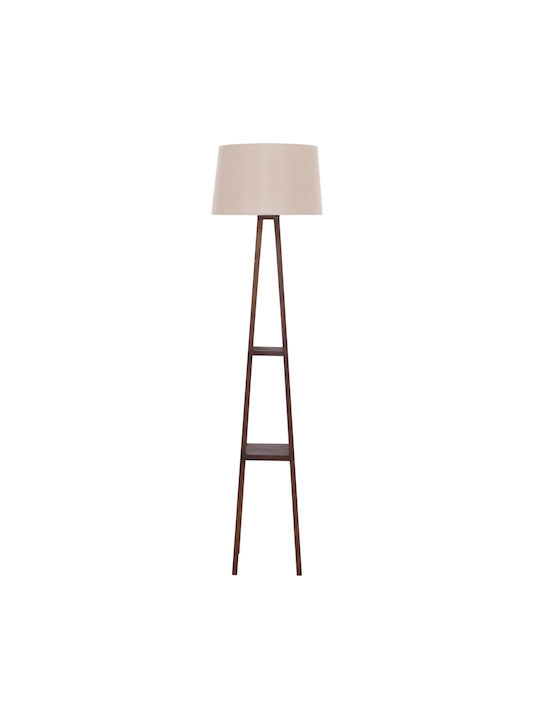 HomeMarkt Floor Lamp H156xW26cm. with Socket for Bulb E27 Beige