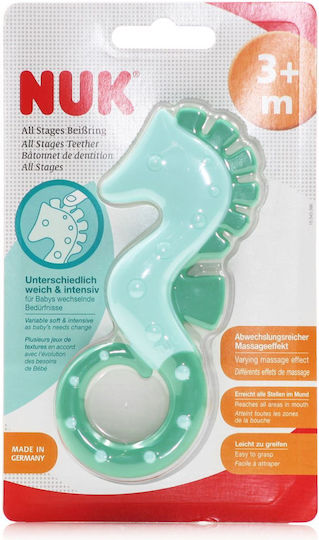 Nuk Hippocampus Teether Ring Teething Relief from Plastic for 3 m+ Green