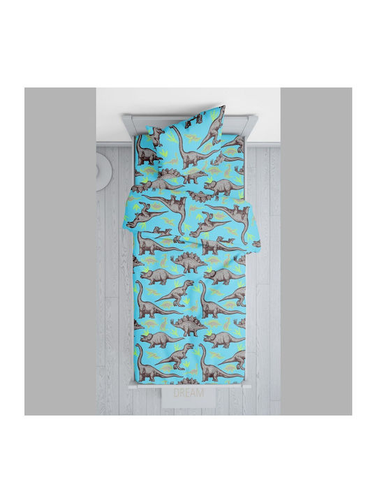 Viopros Duvet Crib Cotton Rex Turquoise 120x160cm