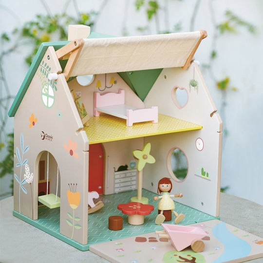 Classic World Flower Cottage Wooden Dollhouse