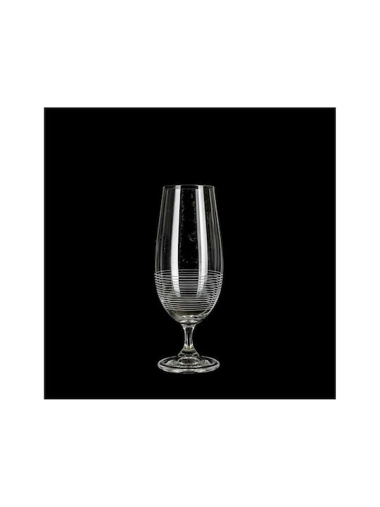 LEONA Maison Fiorine Set de Pahare pentru bere din Cristal Fără Colțuri 370ml 4buc