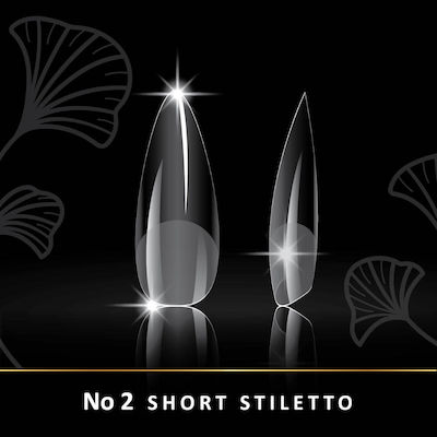 Woww No2 Short Stiletto Tips Unghii False Transparente 240buc