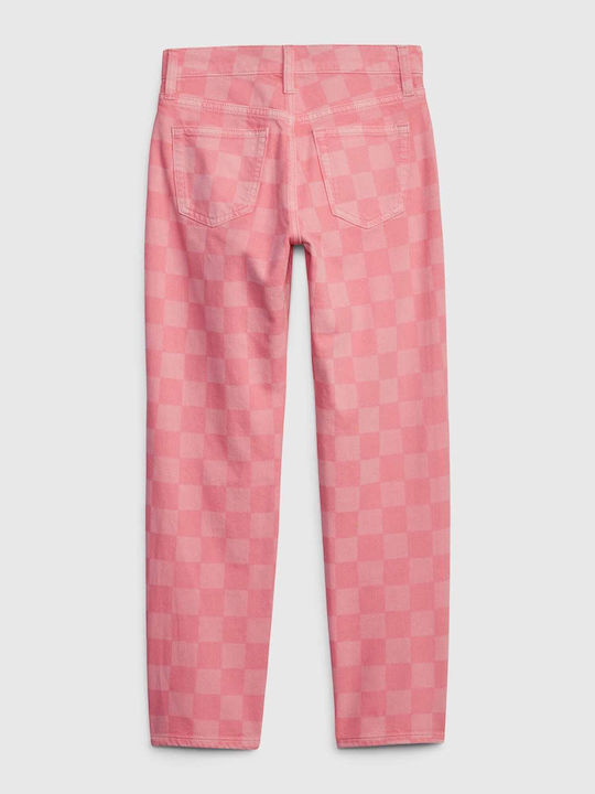 GAP Kids' Fabric Pants Pink Checkerboard