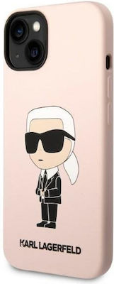 Karl Lagerfeld Ikonik Silicone Back Cover Pink (iPhone 14 Plus)