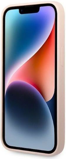 Karl Lagerfeld Ikonik Umschlag Rückseite Silikon Rosa (iPhone 14 Plus)