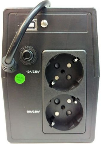 Orvaldi 650LED USV 650VA 360W mit 2 Schuko Steckdosen