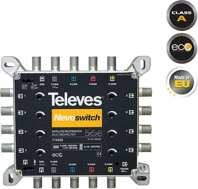 Televes Nevoswitch 5 Inputs - 8 Outputs Multiswitch Accesorii Satelit 714503