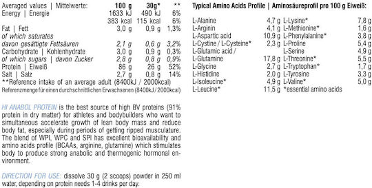 Hitec Nutrition Hi-Anabol mit Geschmack Vanille 1kg