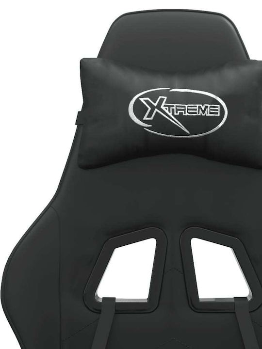 vidaXL 3143903 Artificial Leather Gaming Chair with Footrest Black