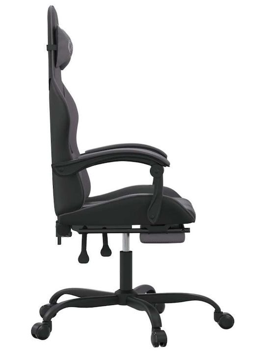vidaXL 3143906 Artificial Leather Gaming Chair with Footrest Black / Gray
