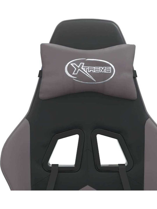 vidaXL 3143906 Artificial Leather Gaming Chair with Footrest Black / Gray