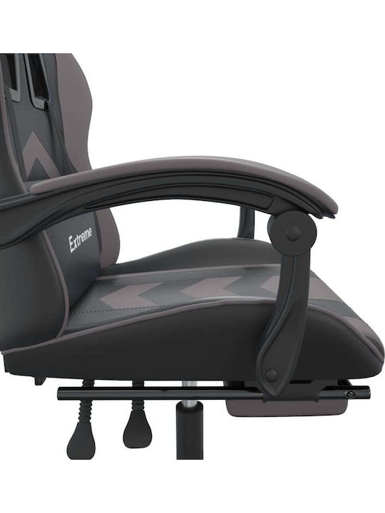 vidaXL 3143906 Artificial Leather Gaming Chair with Footrest Black / Gray