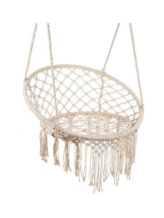 Hanging Chair Fabric W60xD60xH40cm Beige