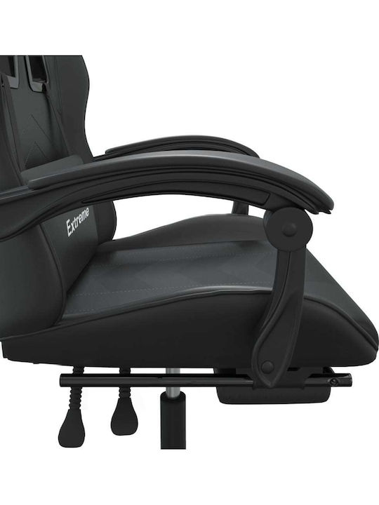 vidaXL 349611 Καρέκλα Gaming Δερματίνης με Υποπόδιο Μαύρη