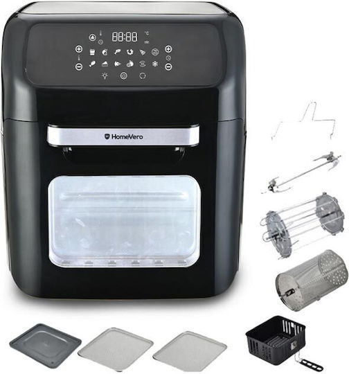 HomeVero Heißluftfritteuse 12Es Schwarz HV-AF12XL