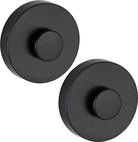 Wenko Power Loc Single Bathroom Hook With Screws 4x1.5cm Black