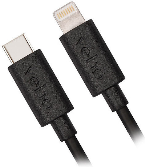 Veho USB-C zu Lightning Kabel Schwarz 0.2m (VCL-004-MFI-C-20CM)