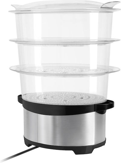 Teesa Food Steamer with 3 Steaming Decks 9.6lt
