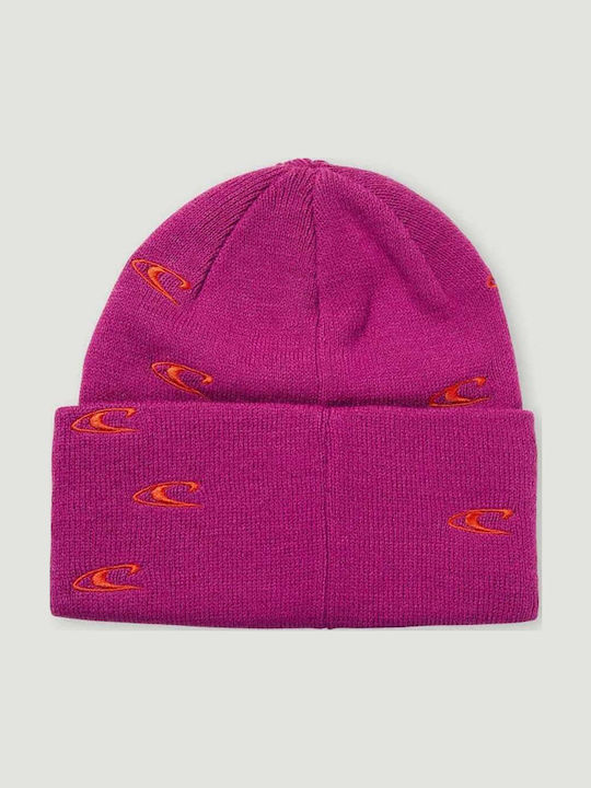 Kids Beanie Knitted Fuchsia