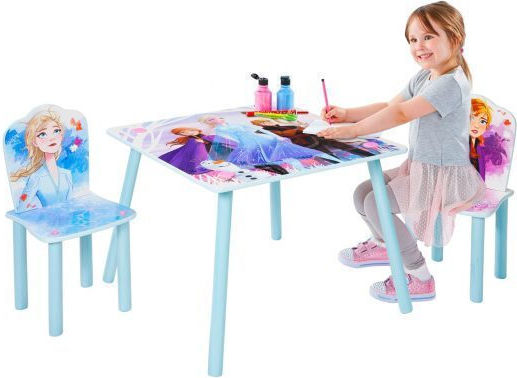Frozen Kinder Tischset mit Stühlen aus Holz Mehrfarbig Moose Toys