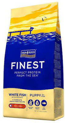 Fish4Dogs Finest Puppy Ocean White Small Kibble 1.5kg Dry Food Grain Free for Puppies of Small Breeds with Fish