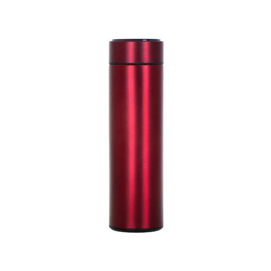 Loco Smart Led Μπουκάλι Θερμός Ανοξείδωτο 500ml Μπορντό
