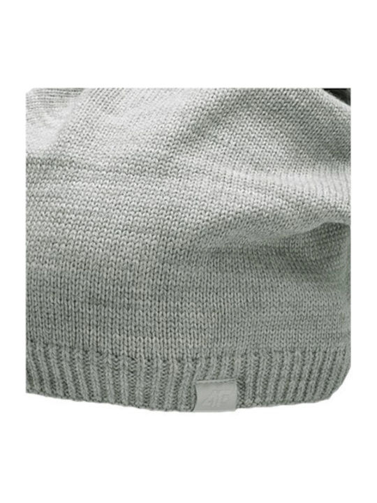4F Knitted Beanie Cap Gray H4Z22-CAD009-27M